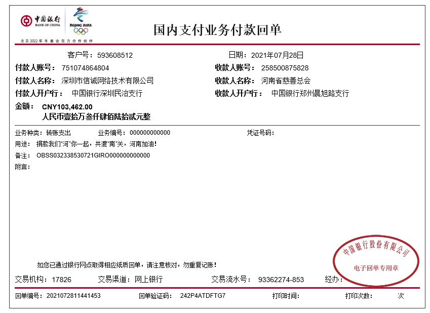 信诚网络全员积极爱心捐助，驰援河南防汛救灾(图2)